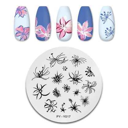 PICT YOU 12*6cm Nail Art Templates Stamping Plate Design Flower Animal Glass Temperature Lace Stamp Templates Plates Image