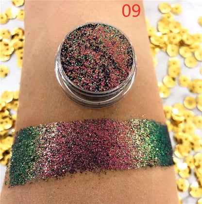 NEW Chameleon Pigment Chameleon Eyeshadow Multi Chrome Eyeshadow Prismatic Powder SKY BORN Shiny Glitter Eye shadow Palette