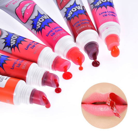 6 Colors Peel Off Liquid Lipstick Waterproof Long Lasting Lip Gloss Mask Moisturizer Tear Pull Lip Lint Cosmetic Makeup