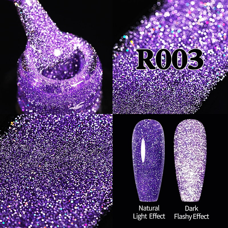 UR SUGAR Sparkling Gel Nail Polish Reflective Glitter Nail Gel Semi Permanent Nail Art Varnish For Manicures Need Base Top Coat