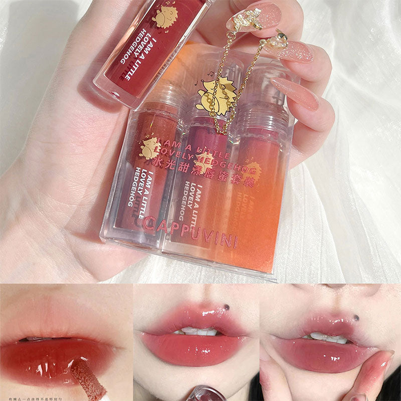 Cherry Pink Lip Plumper Gloss Crystal Jelly Oil Lip Tint Korean Long-lasting Waterproof Lipstick Lips Plumper Extreme Wholesale