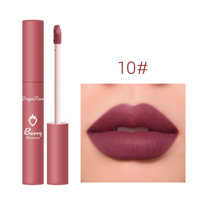 6 Pieces Lip Gloss Stain Long Lasting Liquid Lipstick Fashion Makeup Cosmetics Easy Apply Non-Stick Cup Waterproof Lip Gloss Set