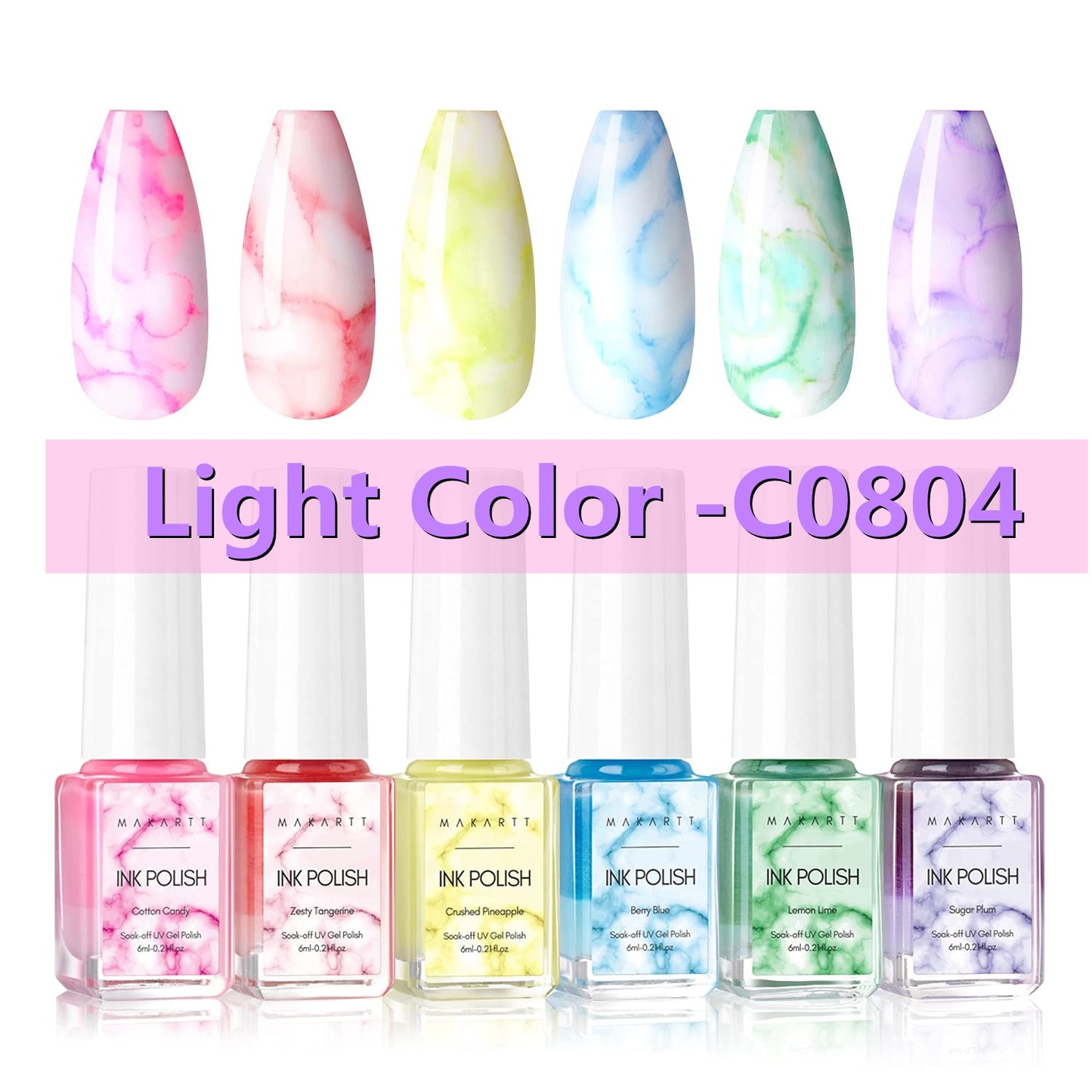 Makartt Marble Nail Polish,Blooming Gel Nail Polish Color Changing Nail Polish Alcohol Nail Ink Watercolor Blossom Gel Polish