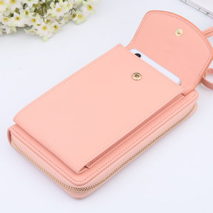 Women Shoulder Strap Purses Solid Color Leather Summer Bag Short Travel Mobile Phone Bag Card Holders Storage Wallet Flap Pocket