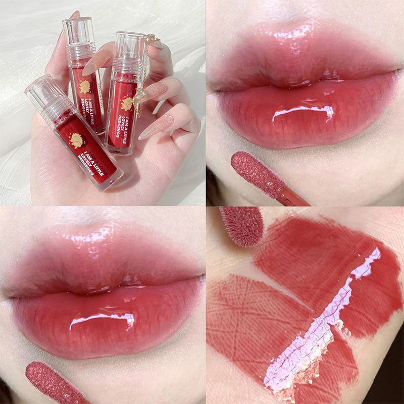 Cherry Pink Lip Plumper Gloss Crystal Jelly Oil Lip Tint Korean Long-lasting Waterproof Lipstick Lips Plumper Extreme Wholesale