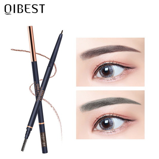 QIBEST EyeBrow Pencil Cosmetics Makeup Tint Natural Long Lasting Eyebrow Pen Waterproof Ultra Fine 1.5mm Eye brow Makeup Beauty