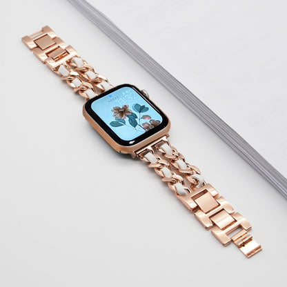 Strap For Apple Watch Band chain 45mm 41mm 38mm 42mm 40mm 44mm woman Bracelet Steel luxury for iWatch series 7 6 se 5 4 3 Correa