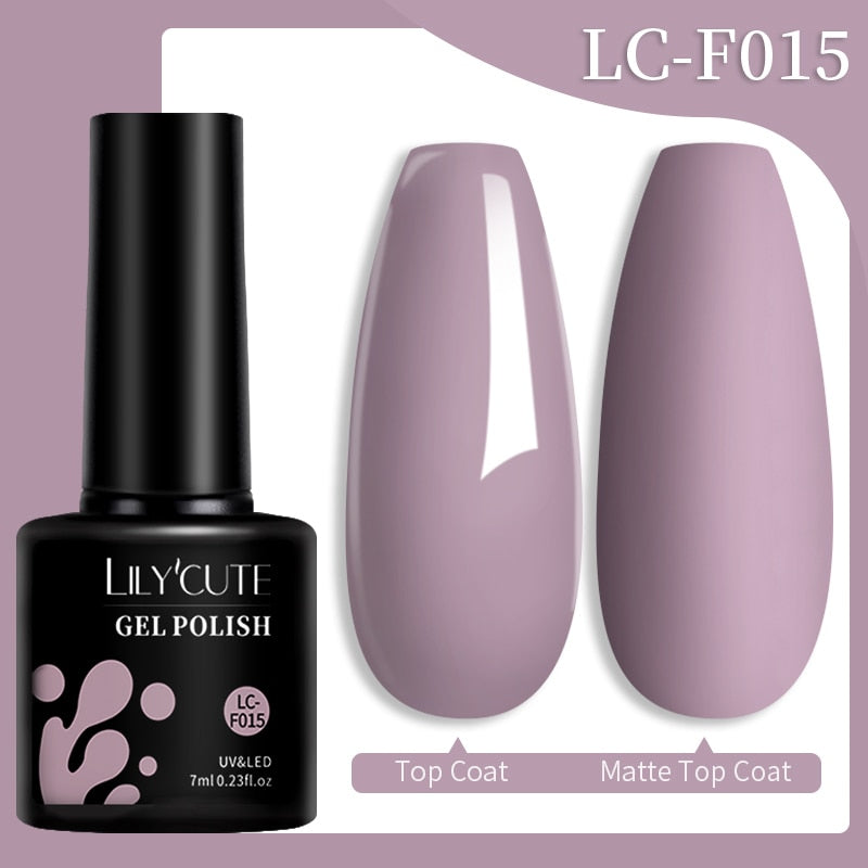 LILYCUTE 7ML Gel Nail Polish Nude Vernis Semi-Permanent Nail Polish For Nails Soak Off UV LED UV Gel DIY Nail Art Gel Varnishes