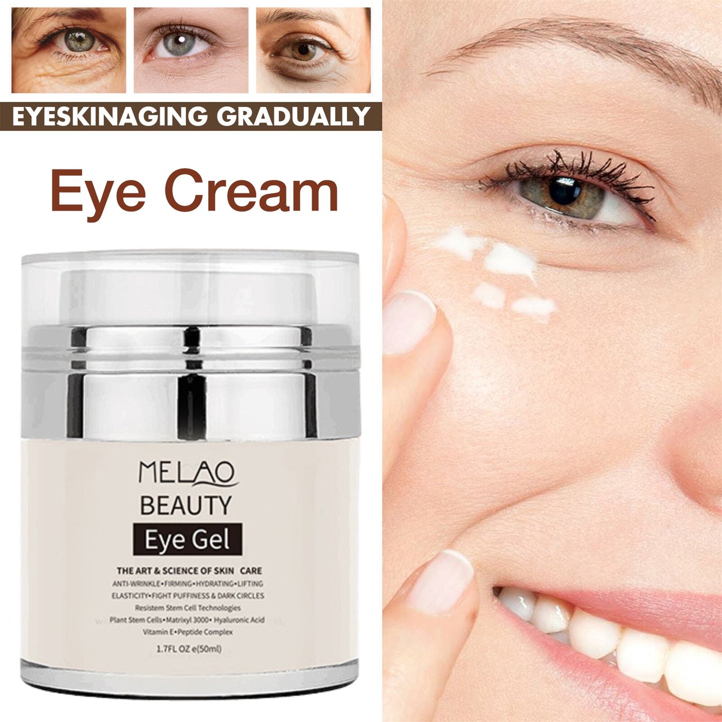 Eye Gel Brightens And Smooths Under Eyes Under Eye Treatments For Dark Circles Skin Firming And Bags Suitable For Women