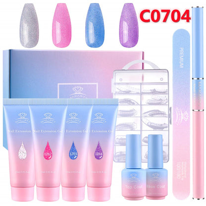 Makartt Poly Nail Extension Gel Kit 15ML Nail Gel with Slip Solution All In One Kit Nail Art for Nail Manicure Beginner Starter