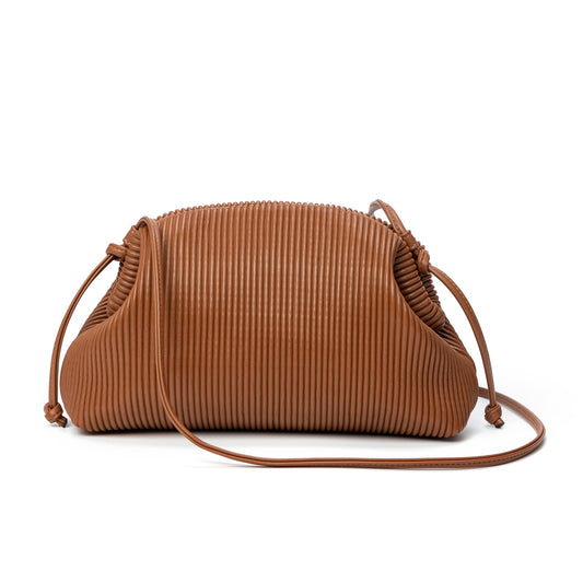 Clutch Crossbody Purse for Women Soft Cloud Bag Fashion Dumpling Shoulder Handbag Ruched Pouch Bag