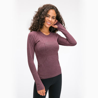 Nepoagym OCEAN Women Yoga Seamless Top Super Soft Long Sleeve Shirt Stretchy Workout Tops Sports Wear for Women Gym