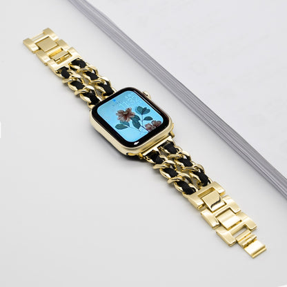 Strap For Apple Watch Band chain 45mm 41mm 38mm 42mm 40mm 44mm woman Bracelet Steel luxury for iWatch series 7 6 se 5 4 3 Correa