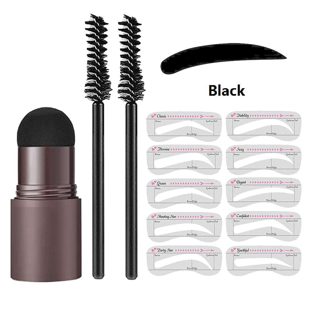 2023 Professional One Step Eyebrow Stamp Shaping Set Pen Pencil Gel Waterproof Women Makeup Perfect Brows Stencil And Kit Tattoo