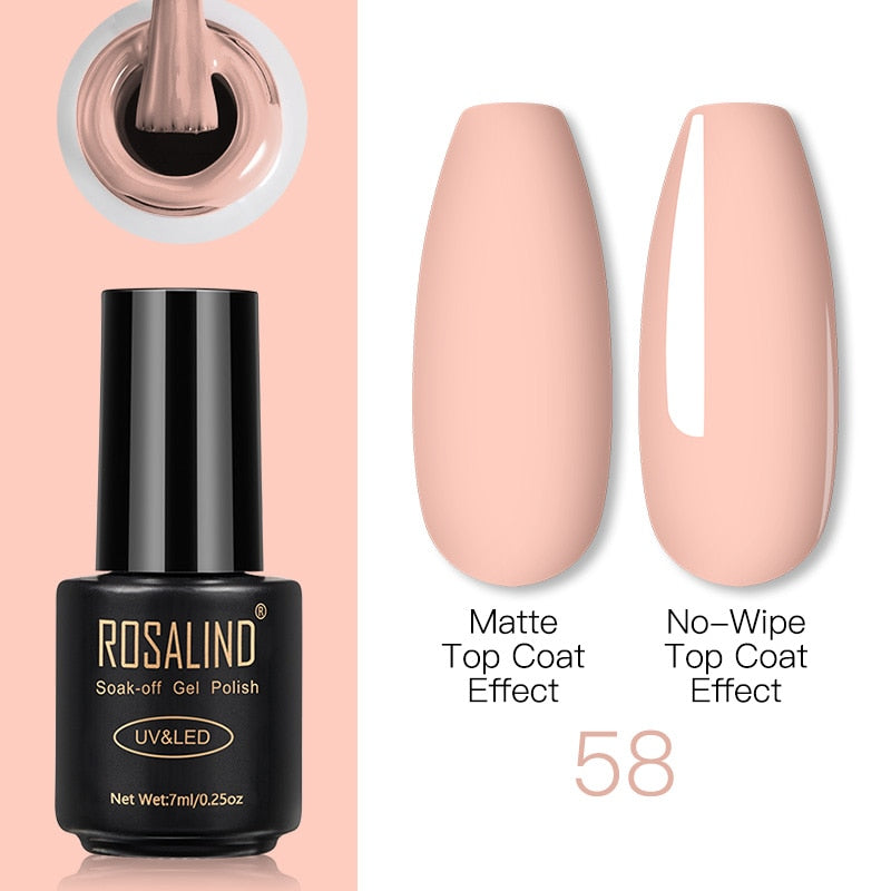 ROSALIND Gel Nail Polish Lamp All For Nails Art Manicure With Matt Base Top Coat Semi Permanant Gellak Nail Gel Polish Varnishes