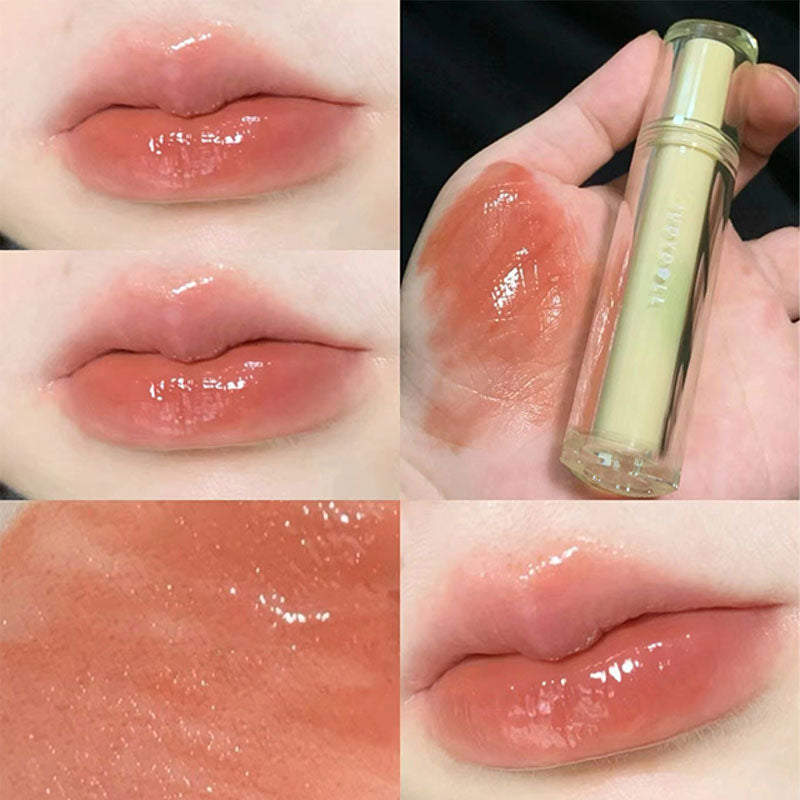 Cherry Pink Lip Plumper Gloss Crystal Jelly Oil Lip Tint Korean Long-lasting Waterproof Lipstick Lips Plumper Extreme Wholesale