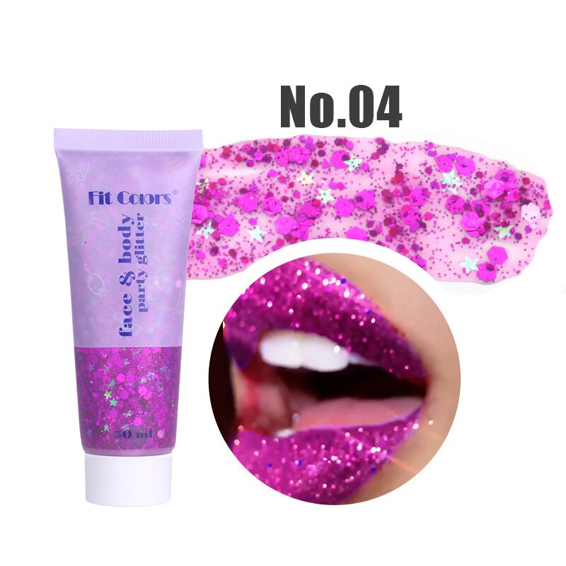 1pcs Eyeshadow Sequins Face Eye Glitter Sequin Gel Diamond Shiny Glitter Body Sequins Makeup Decorative For Party Festival