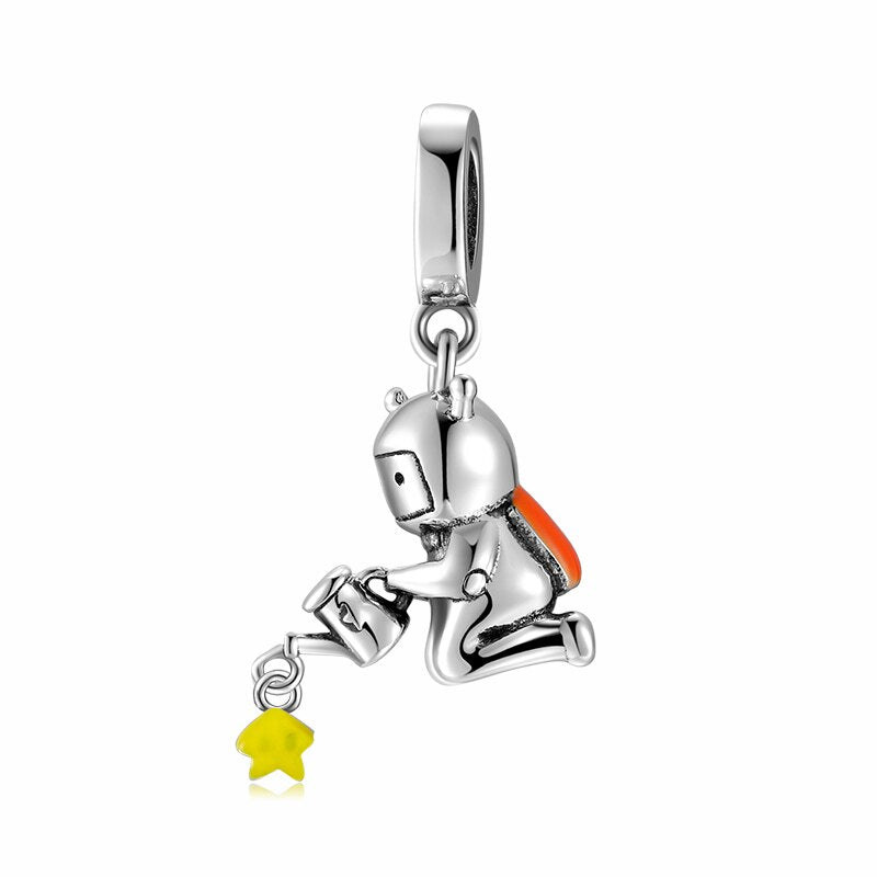 Cone Ice Cream Yellow Duck Hand 925 Sterling Silver Charms for Jewelry Making Pendants Fit Original Charm European Bracelets DIY