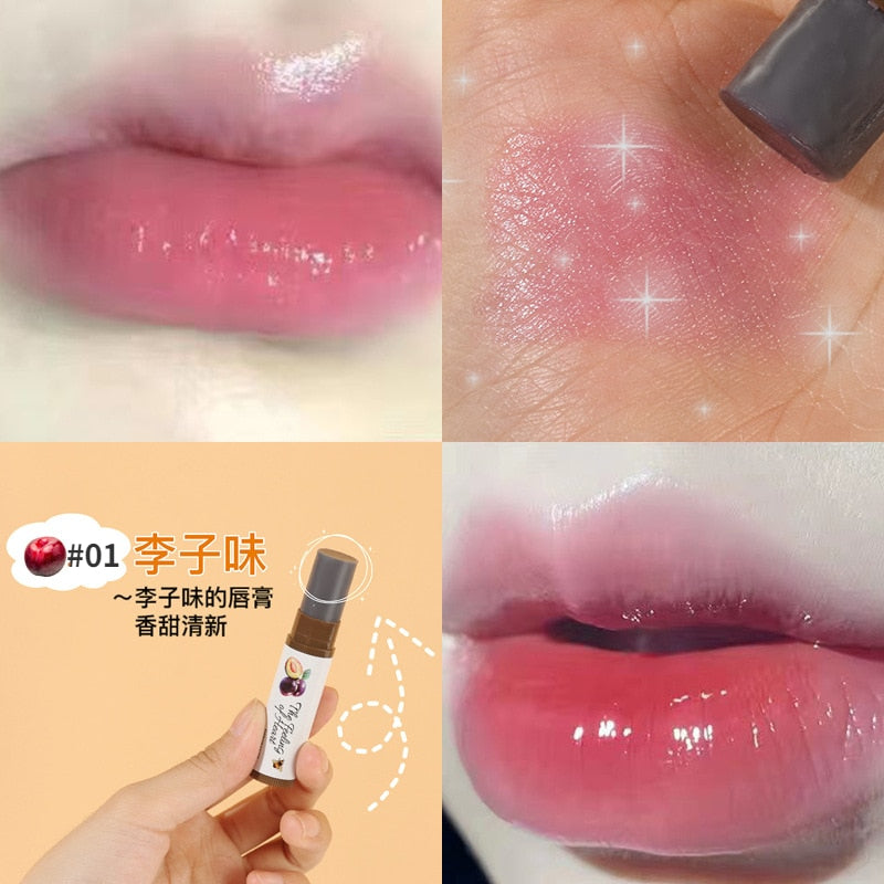 Fruity Lip Balm Moisturizing Nourishing Lip Gloss Natural Temperature Change Color Lipstick Cheap Makeup Cosmetics Lip Skin Care