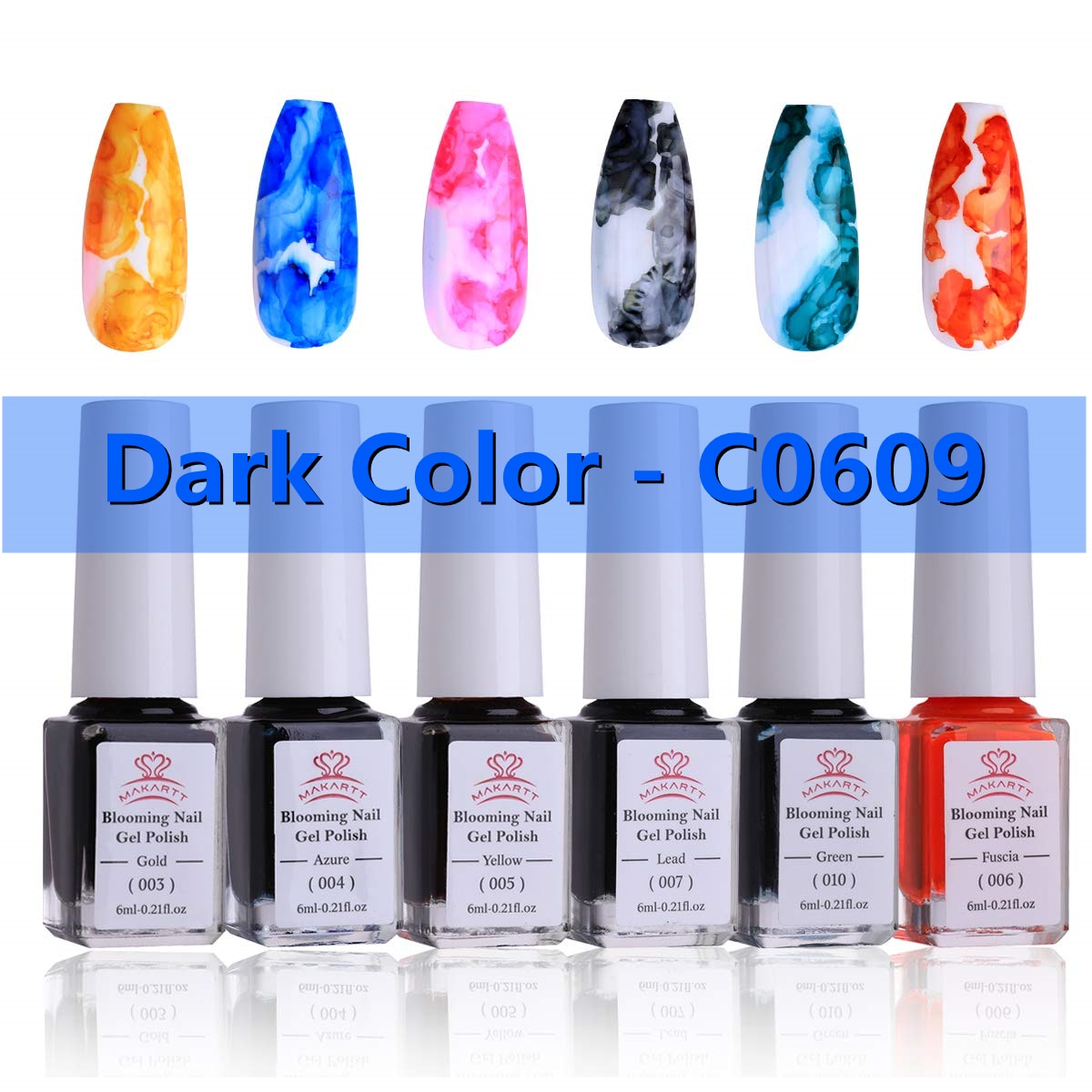 Makartt Marble Nail Polish,Blooming Gel Nail Polish Color Changing Nail Polish Alcohol Nail Ink Watercolor Blossom Gel Polish