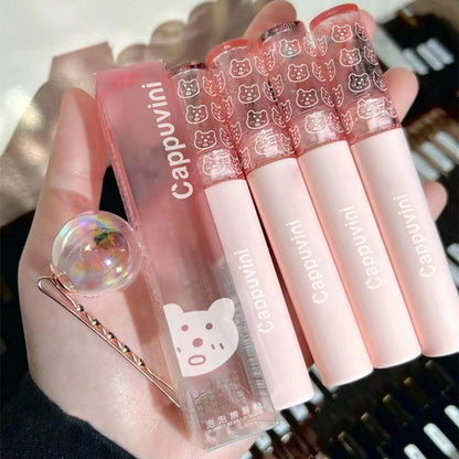 Cherry Pink Lip Plumper Gloss Crystal Jelly Oil Lip Tint Korean Long-lasting Waterproof Lipstick Lips Plumper Extreme Wholesale