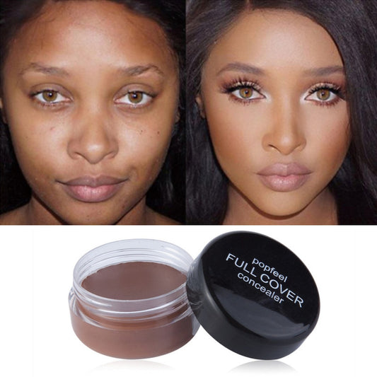 Concealer Foundation Cream Makeup Base Professional Full Coverage Freckles Cover Acne Spots and Dark Circles Facial Makeup