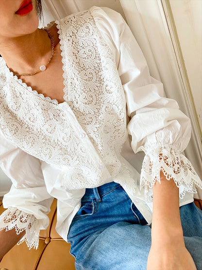 Jastie 2022 Spring Summer Blouse Shirts Women Long Sleeve Boho White Loose Blouses Shirt Women's Clothing Beach Tops Blusas