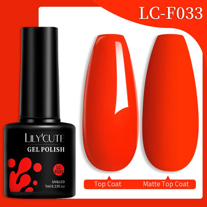 LILYCUTE 7ML Gel Nail Polish Nude Vernis Semi-Permanent Nail Polish For Nails Soak Off UV LED UV Gel DIY Nail Art Gel Varnishes