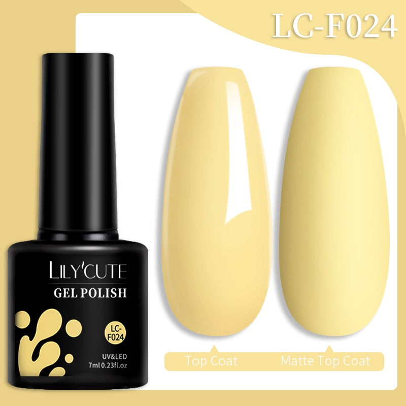 LILYCUTE 7ML Gel Nail Polish Nude Vernis Semi-Permanent Nail Polish For Nails Soak Off UV LED UV Gel DIY Nail Art Gel Varnishes