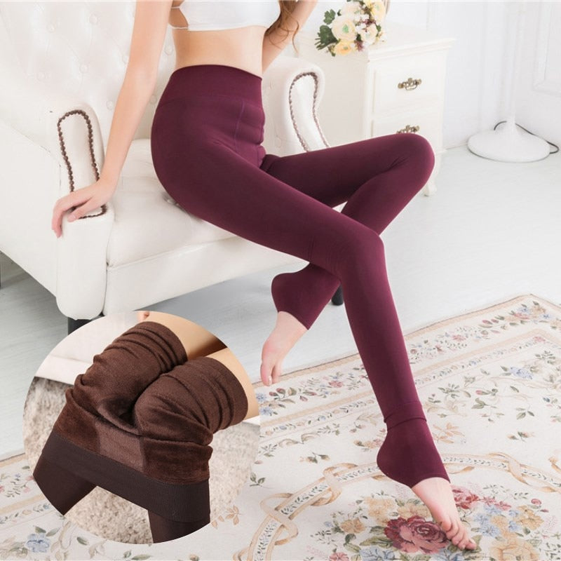 Fashion 8 Colors Women&#39;s Plus 3XL Tights High Quality Knitted Tights Super Elastic Faux Velvet Winter Sexy Thick Slim Tights