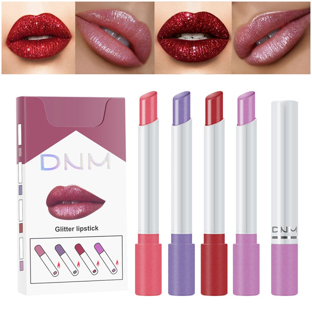 4 Colors Makeup Lipstick Cosmetics Lipstick Set Lip Tint Lip Gloss Waterproof Maquillaje Matte Long Lasting Make Up Pomade Kits