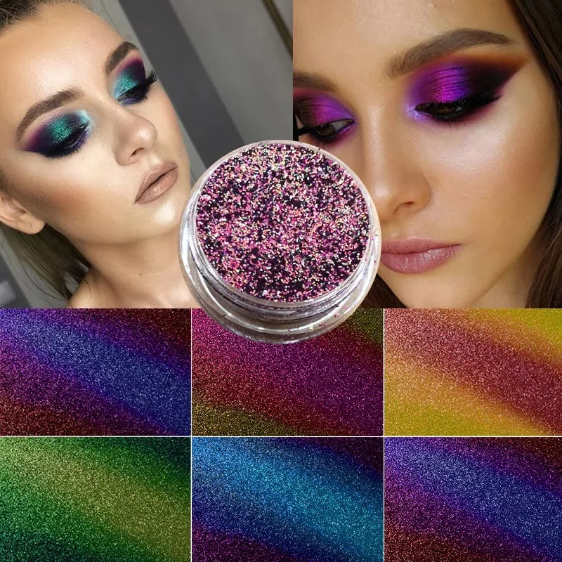 NEW Chameleon Pigment Chameleon Eyeshadow Multi Chrome Eyeshadow Prismatic Powder SKY BORN Shiny Glitter Eye shadow Palette