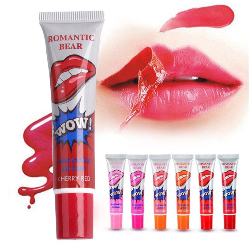 6 Colors Peel Off Liquid Lipstick Waterproof Long Lasting Lip Gloss Mask Moisturizer Tear Pull Lip Lint Cosmetic Makeup