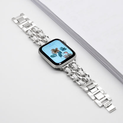 Strap For Apple Watch Band chain 45mm 41mm 38mm 42mm 40mm 44mm woman Bracelet Steel luxury for iWatch series 7 6 se 5 4 3 Correa