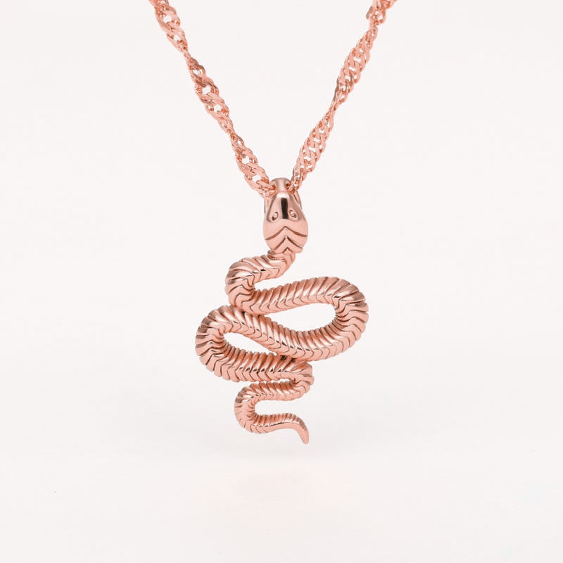 Goth Snake Pendant Necklace For Women Stainless Steel Gold Color Necklaces 2022 Trend Aesthetic Jewelry choker collares mujer