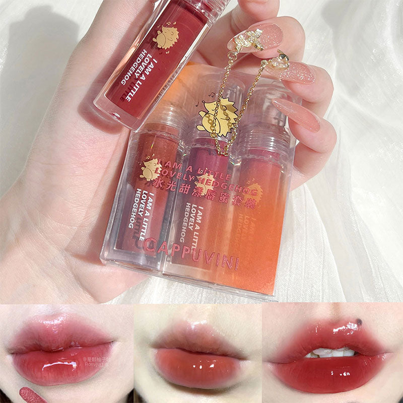 Cherry Pink Lip Plumper Gloss Crystal Jelly Oil Lip Tint Korean Long-lasting Waterproof Lipstick Lips Plumper Extreme Wholesale