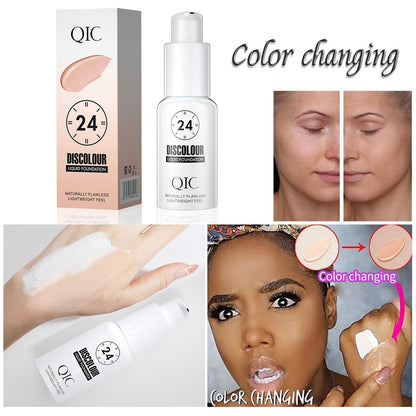 Liquid Face Foundation Color Changing 30ml Makeup Foundation Full Coverage Waterproof Makeup Foundation For Facial Make Up