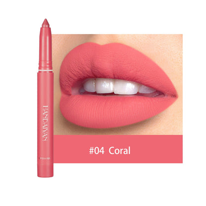 Matte Nude Lipstick Lip Liner 2 in 1 Long Wearing Waterproof Lip Ink Crayon Built-in Sharpener Professional Makeup for Women