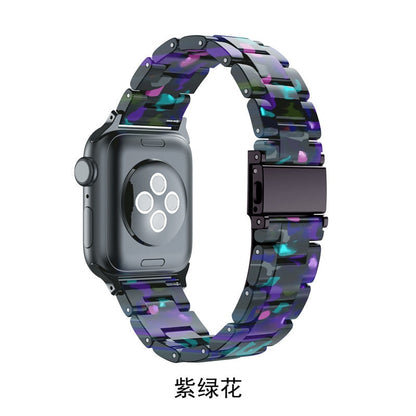 Resin strap for apple watch band 6 5 44mm 42mm 38mm correa transparent bracelet for iwatch 6 series 6 se 5 4 3/2 watchband 40mm