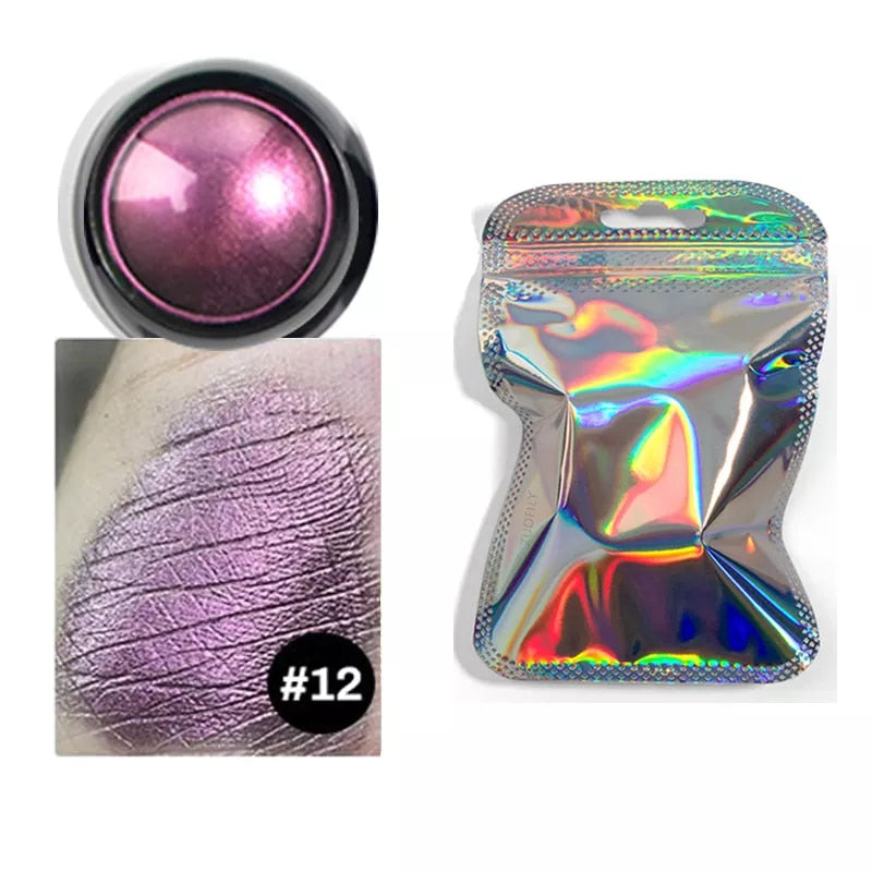 NEW Chameleon Eyeshadow Pigment Metallic Shiny Eyeshadow Palette Mineral Powder Multi Color Eyes Makeup Party Cosmetic