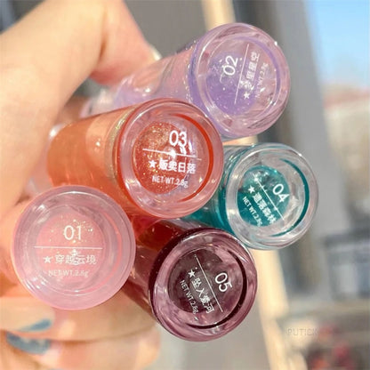 Mirror Water Lip Gloss Lip Glaze Transparent Glass Lip Oil Waterproof Liquid Lipstick Lipgloss Lips Cosmetics 8 Colors