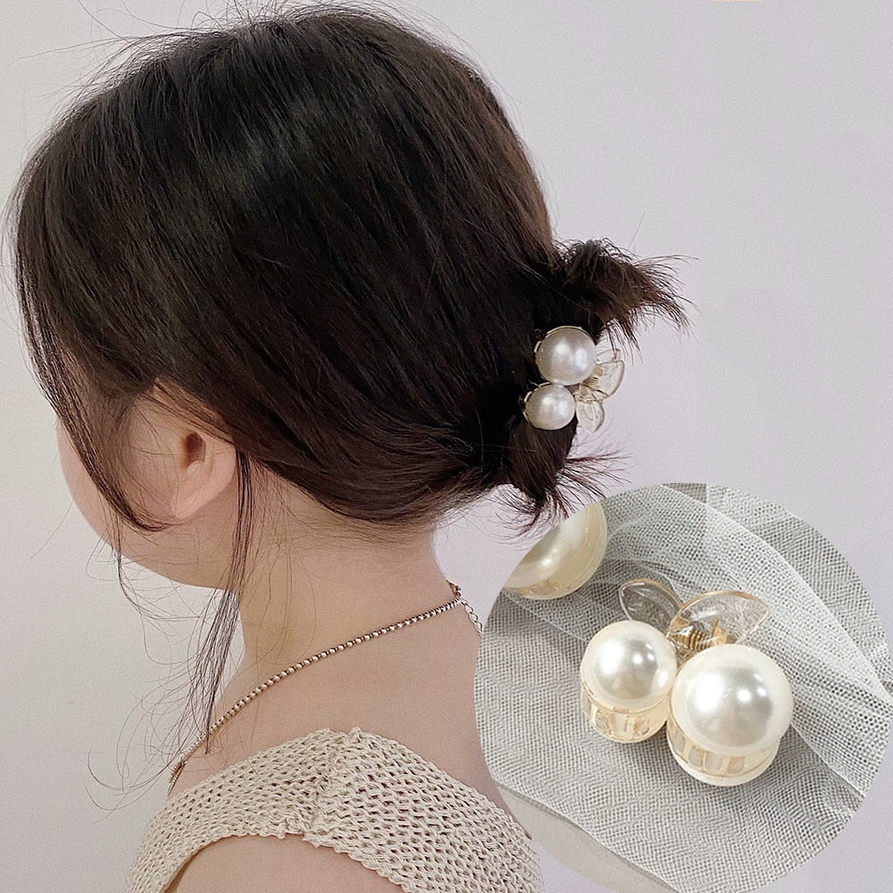 AWATYR 2021 New Hyperbole Big Pearls Acrylic Hair Claw Clips Big Size Makeup Hair Styling Barrettes for Women Hair Accessories