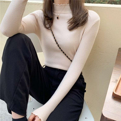 2022 Winter Women&#39;s Sweater Turtleneck Long Sleeve Sweater for Women Clothing Pullover Office Lady Knitted Tops Blusas 24089