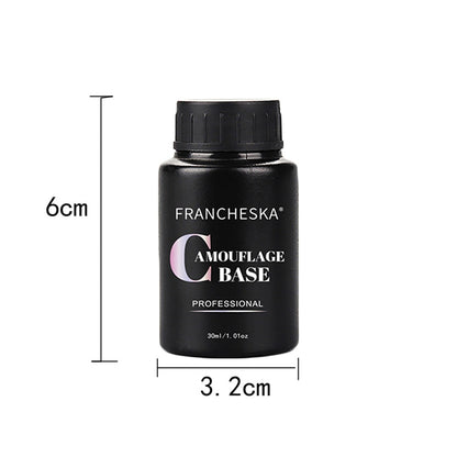 FRANCHESKA 30ML  Glitter Nail Gel Base Polish White Nude Pink Popular Color Semi Permanant Soak Off for Nail Art UV Gel Polish