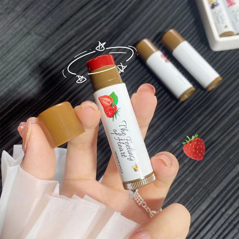 Fruity Lip Balm Moisturizing Nourishing Lip Gloss Natural Temperature Change Color Lipstick Cheap Makeup Cosmetics Lip Skin Care