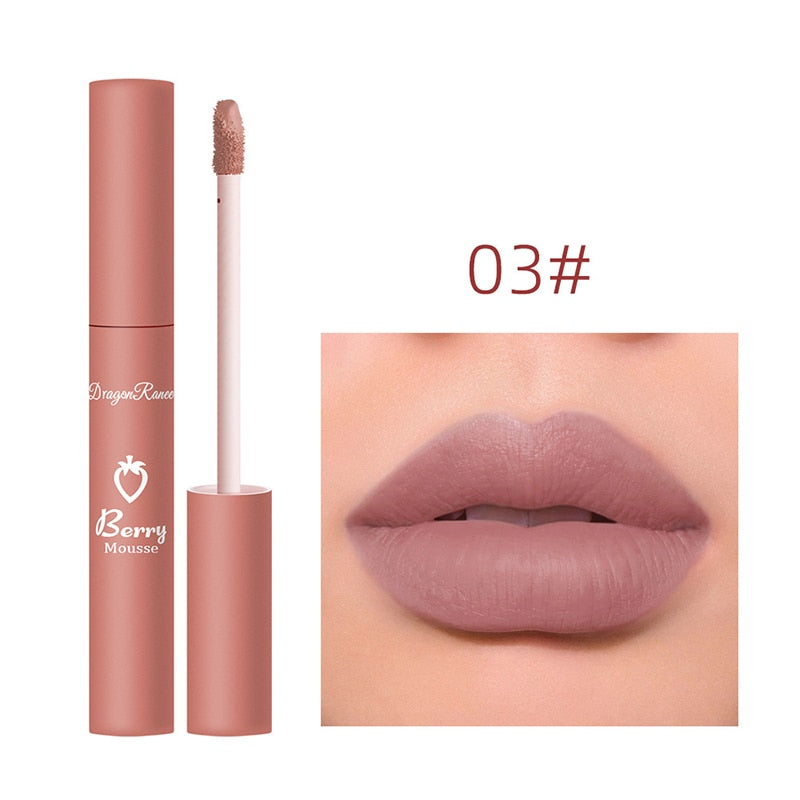 6 Pieces Lip Gloss Stain Long Lasting Liquid Lipstick Fashion Makeup Cosmetics Easy Apply Non-Stick Cup Waterproof Lip Gloss Set