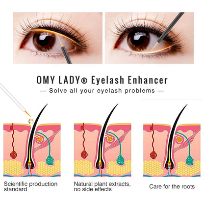 OMY LADY Eyelashes Growth Serum Eyelash Lift Extension Enhancer Longer Fuller Thicker Lengthening Natural Plants 5ml*2