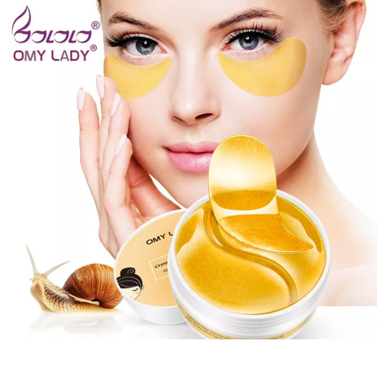 OMY LADY Crystal Gold Collagen Eye Mask Collagen Against Wrinkles Dark Circles Care Eyes Bags Pads Ageless Gel Patches 60PCS