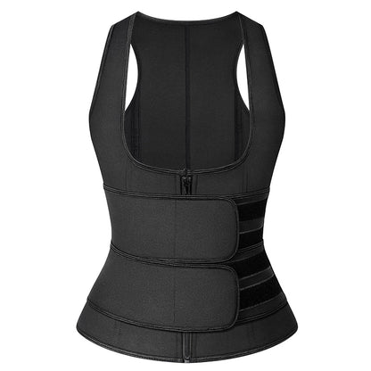 Neoprene Workout Body Shaper Sauna Waist Trainer Corset Vest for Women Weight Loss Sweat Vest Double Tummy Control Trimmer Belts