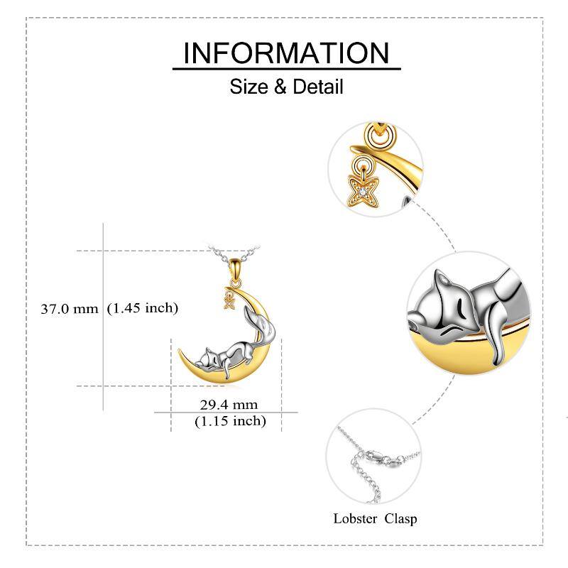 925 Sterling Silver Fox Gift for Women Lucky Gold Fox Necklace Animal Jewelry Gift for Girlfriend